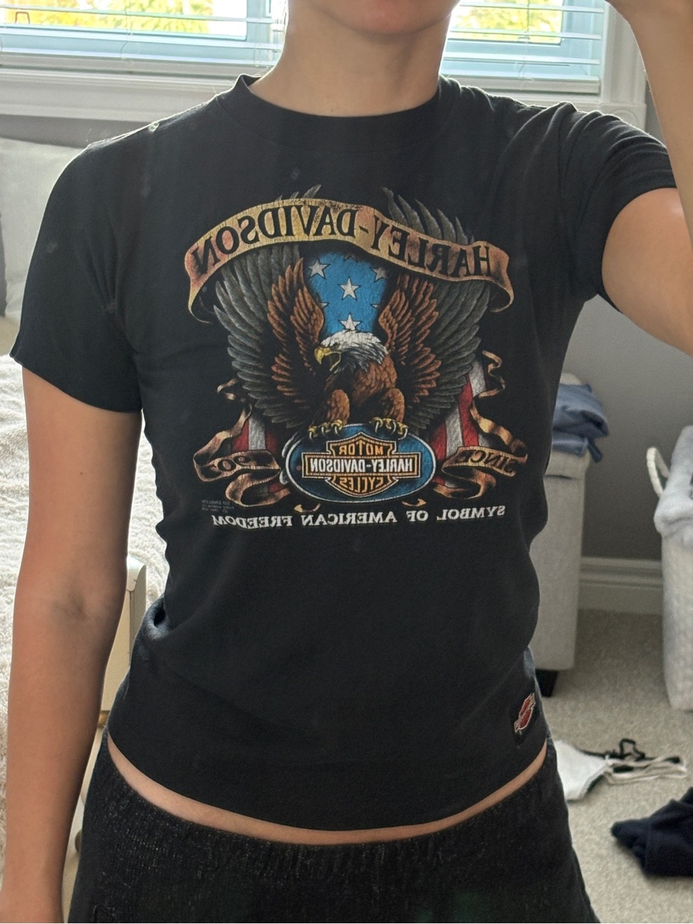 RARE Vintage 1991 Harley Davidson 3D Emblem T-Shirt